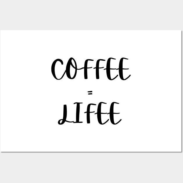 Coffee=lifee Wall Art by Word and Saying